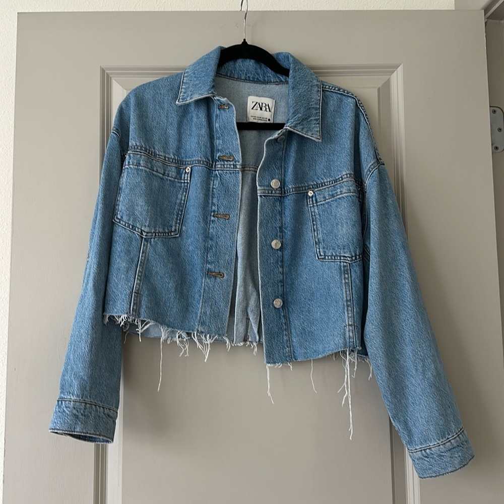 Zara | Denim Cropped Jacket